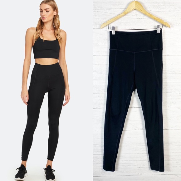 girlfriend collective Pants - Girlfriend Collective Black High Rise Leggings M